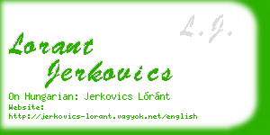 lorant jerkovics business card