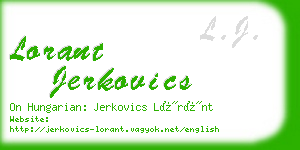 lorant jerkovics business card